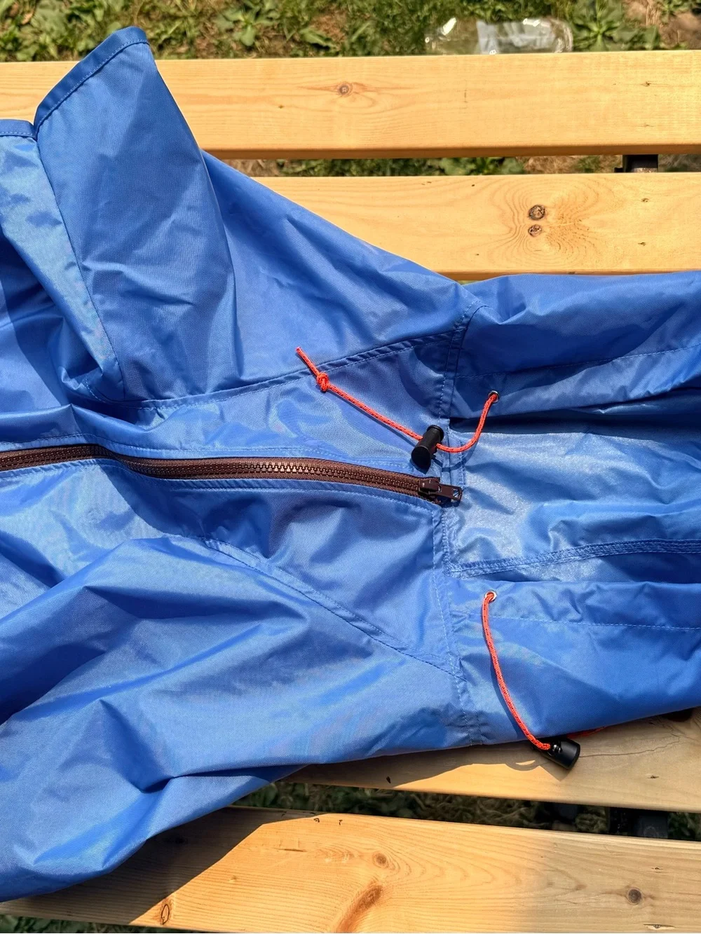 Wagwear Dog Rain Jacket Coat w/Hood & Leg Blue Slicker Raincoat Waterproof Sz 24